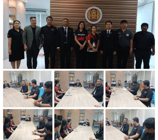 บริษัท โรจนะมอเตอร์ไซค์ (นายเจ่า) จำกัด สำนักงานใหญ่  เข้าพบประสานงานรับนักศึกษาเข้ารับการฝึกอาชีพ  วิทยาลัยเทคนิคอุตสาหกรรมยานยนต์ 