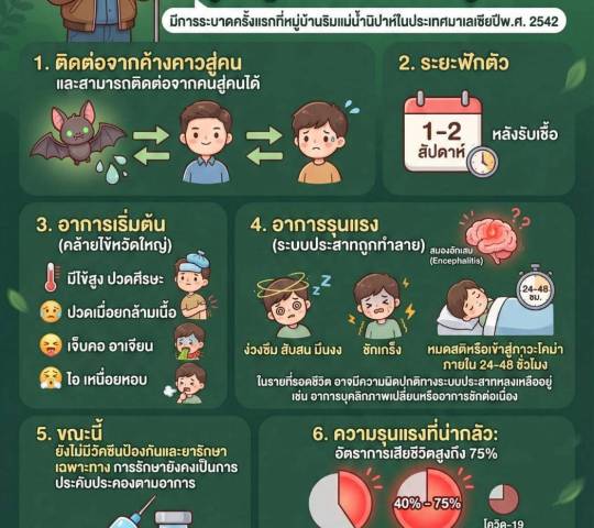 รู้ทันโรคติดเชื้อไวรัสนิปาห์