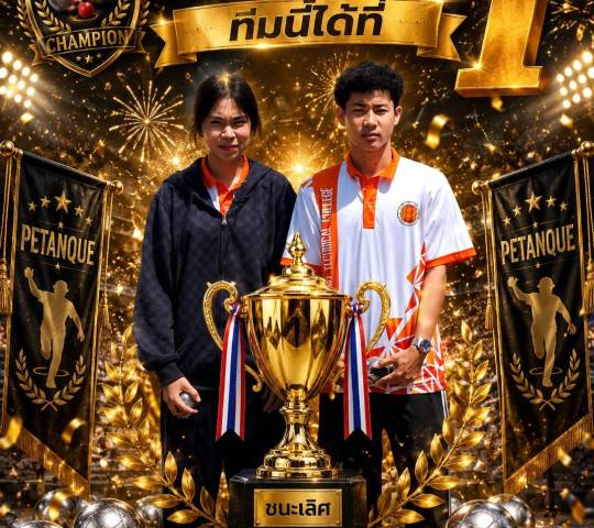 พิธีมอบรางวัล การแข่งขันกีฬาเปตอง โครงการอาชีวะต้านยาเสพติด 