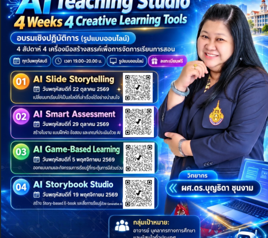 AI Teaching Studio สำนักวิทยบริการและเทคโนโลยีสารสนเทศ มหาวิทยาลัยเทคโนโลยีราชมงคลสุวรรณภูมิ