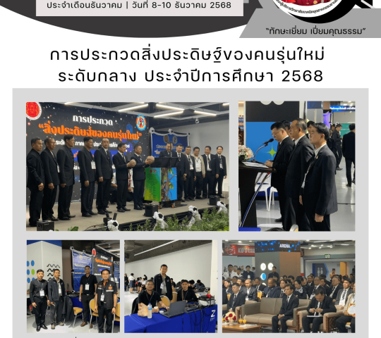 การประกวดสิ่งประดิษฐ์ของคนรุ่นใหม่ ระดับภาคกลาง ประจำปีการศึกษา 2568